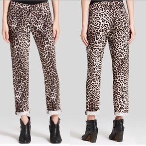 Rag & Bone Boyfriend Mid Rise Leopard Jeans
